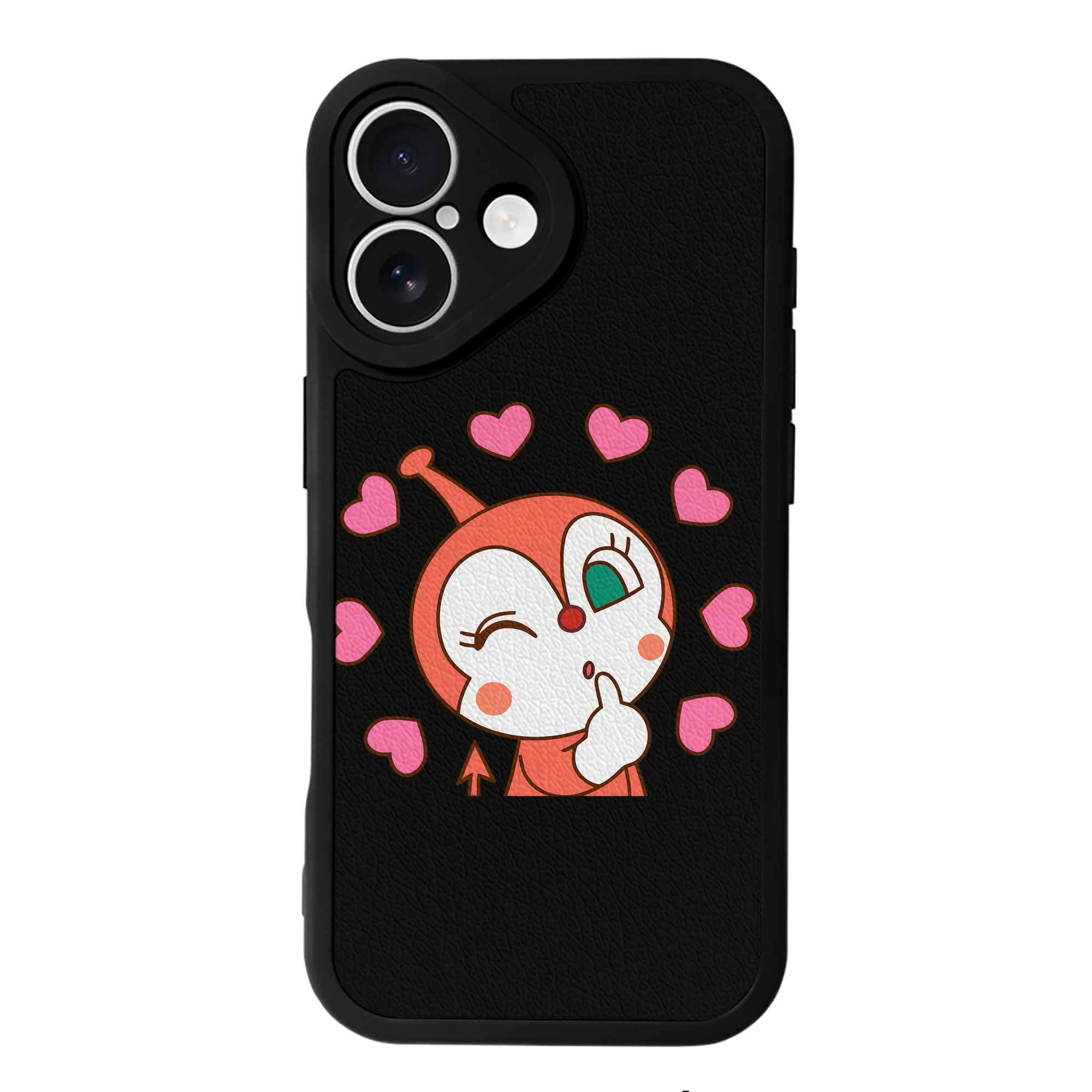（画像用） アンパンマン Anpanman 【iPhone 16シリーズ対応】シリコンスマホケース（レザー調） 材質：シリコン